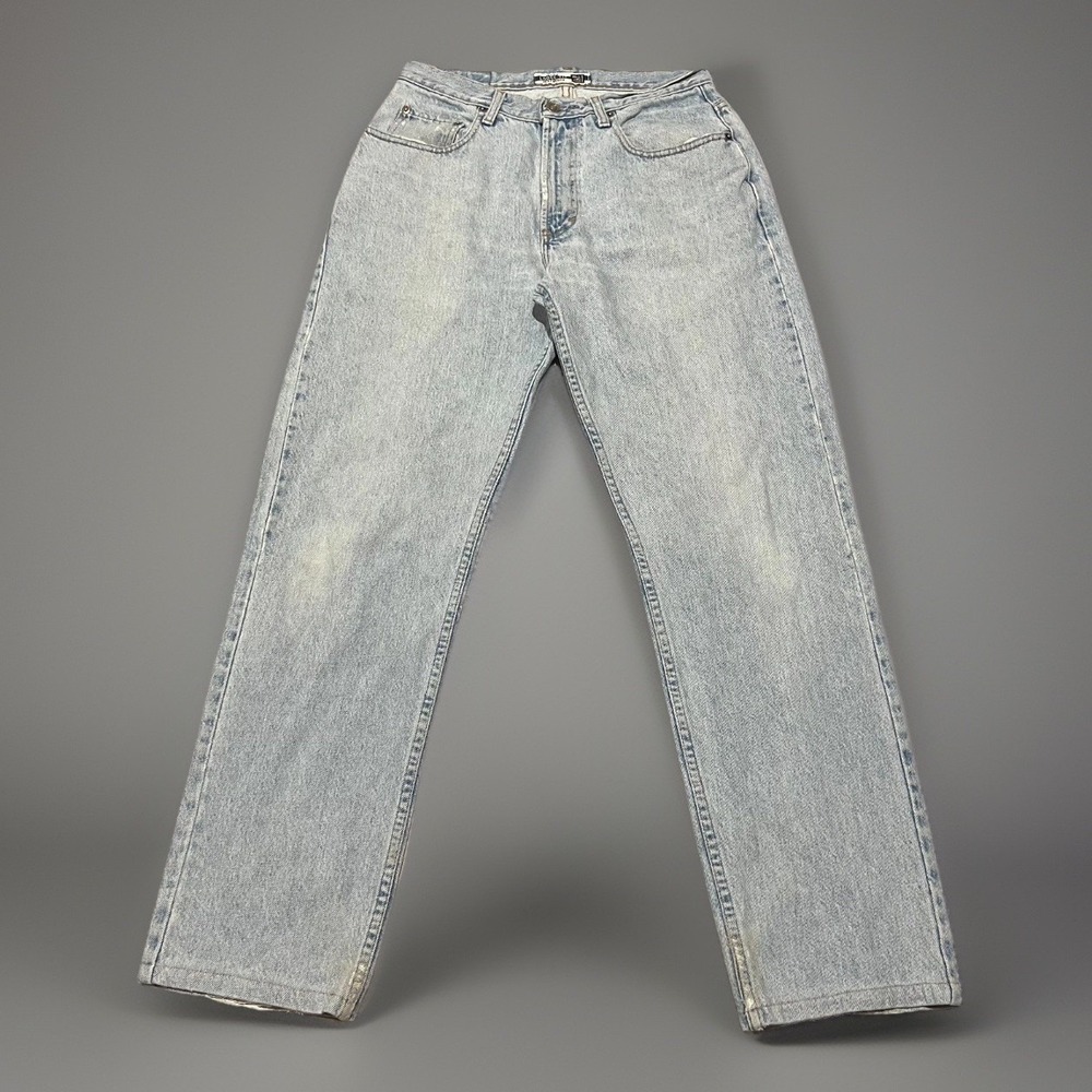 Vintage Gap Mens Light Washed Blue Loose Fit Straight Denim Jeans Sz 31x30